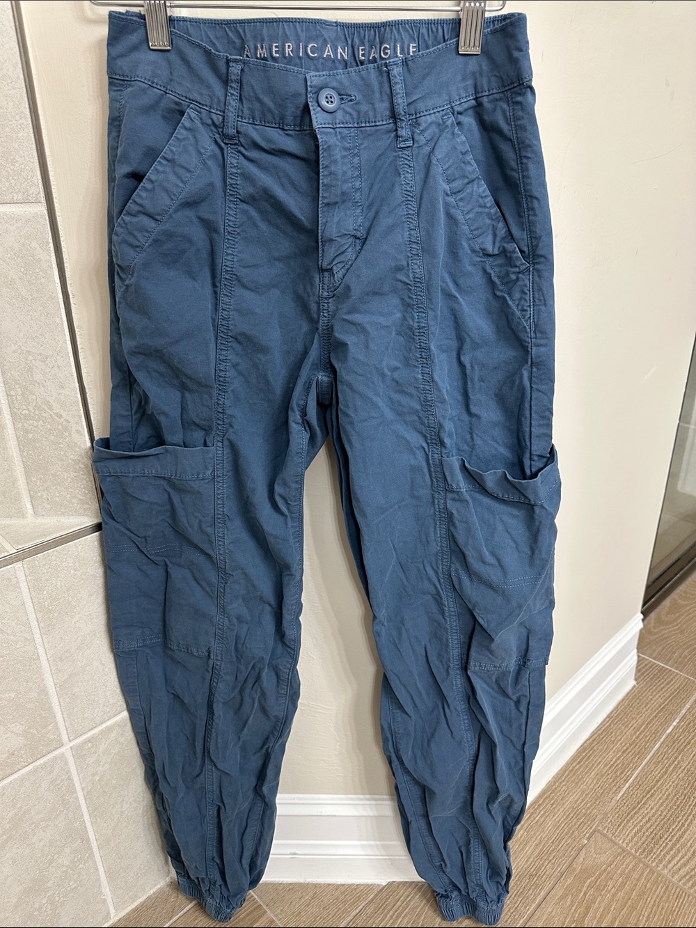 American Eagle Outfitters Slate Blue Cargo Joggers